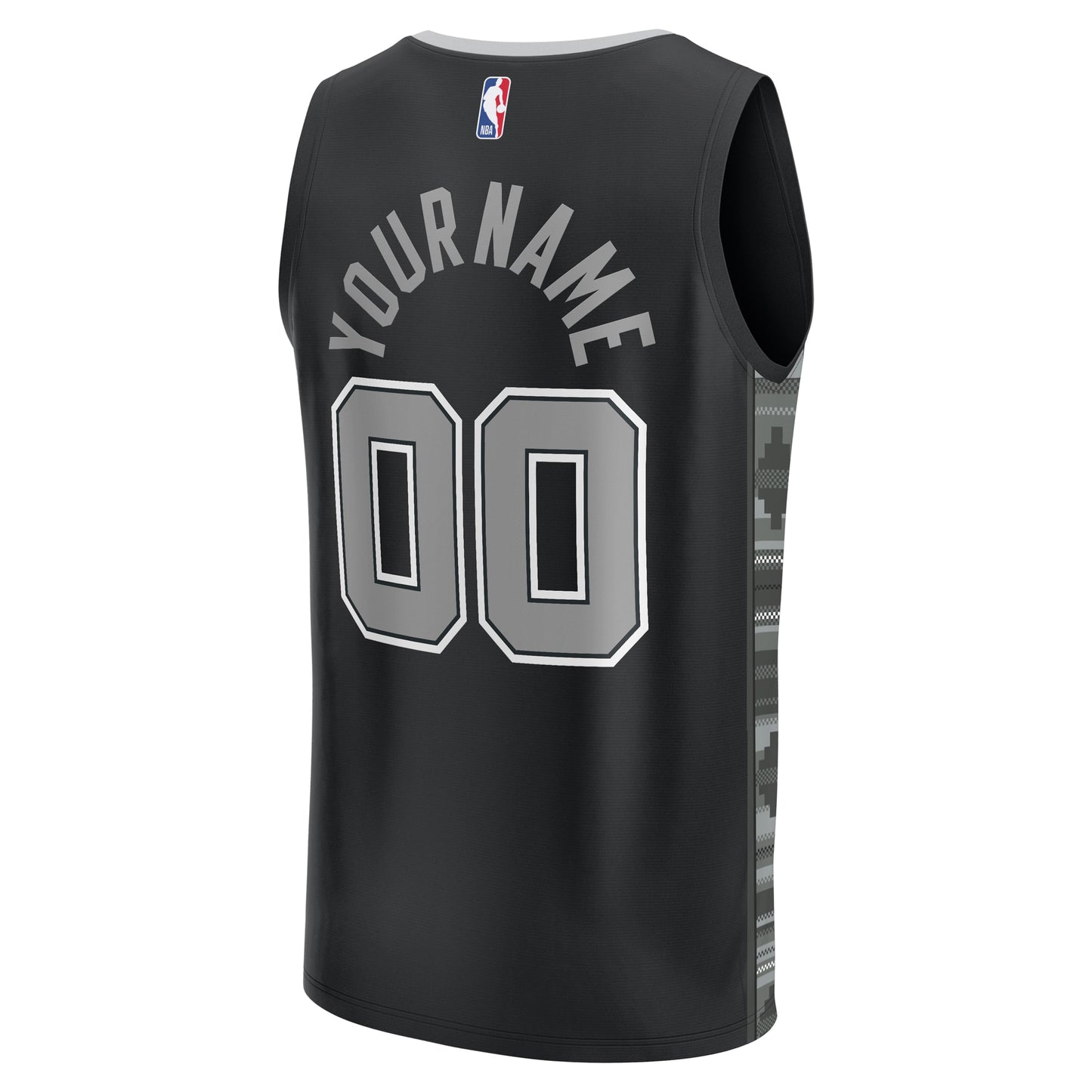 San Antonio Spurs Fanatics Fast Break Custom Replica Jersey - Black - Statement Edition