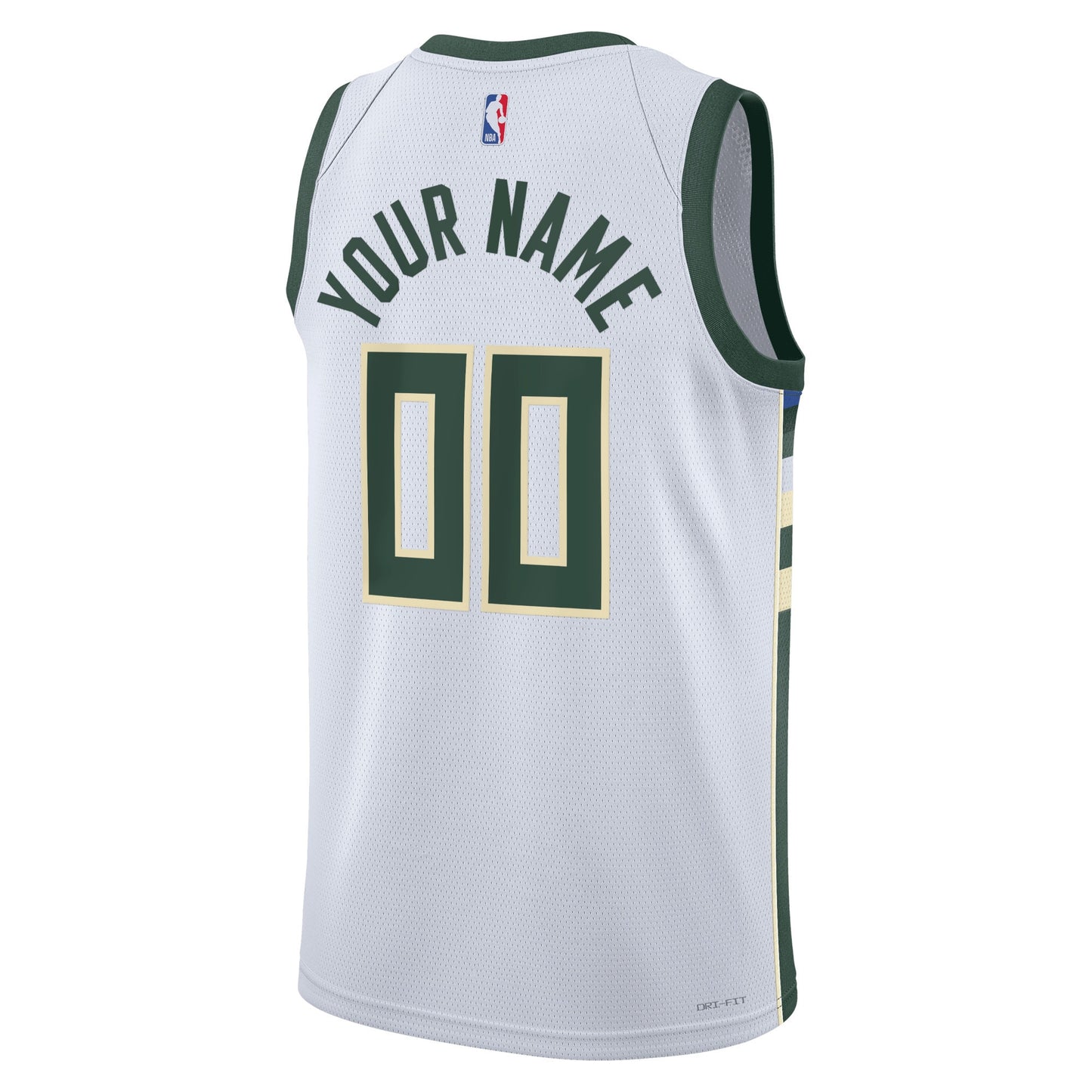 Milwaukee Bucks Nike Unisex Swingman Custom Jersey Hunter Green - Icon Edition