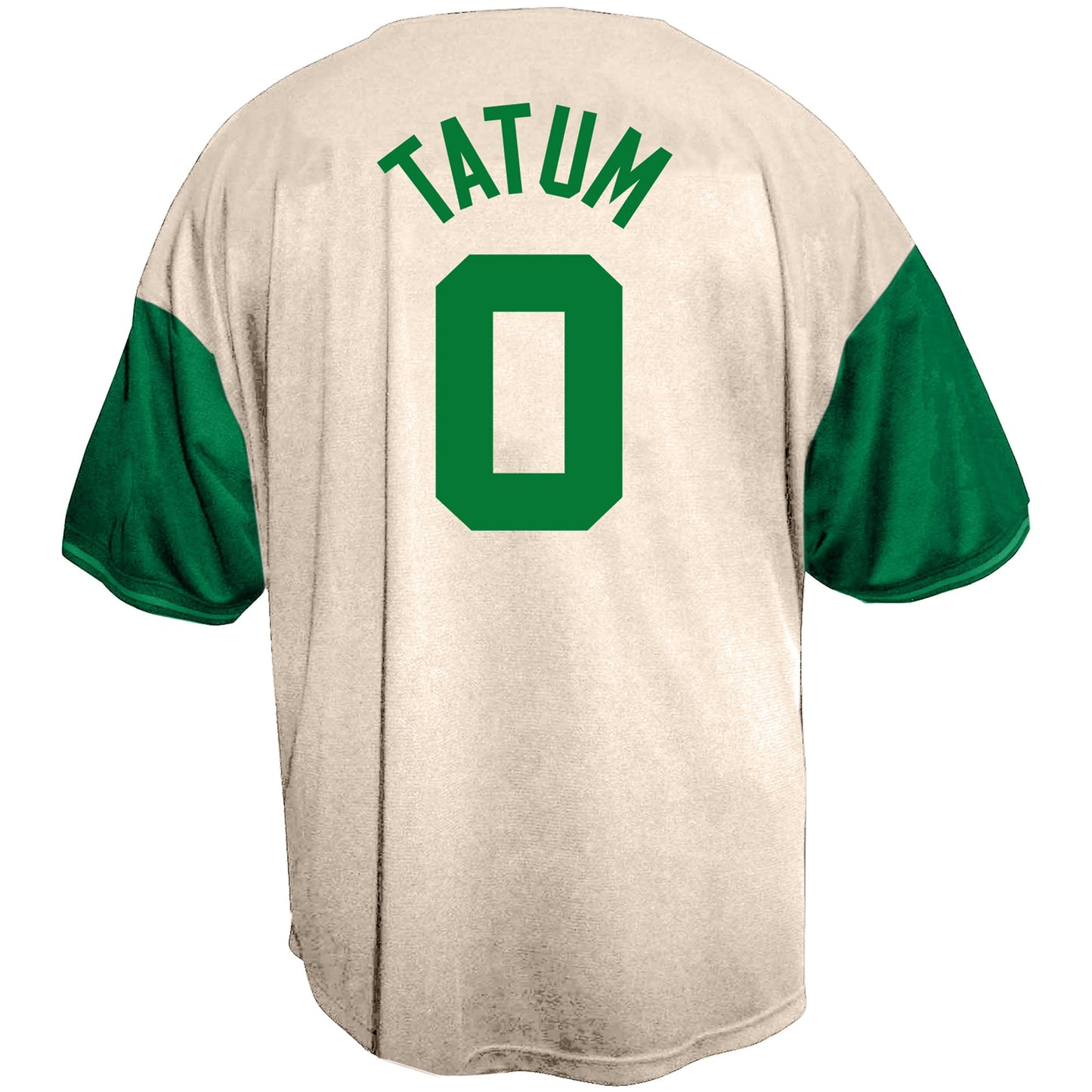 Jayson Tatum Boston Celtics Fanatics Baseball Jersey - Cream
