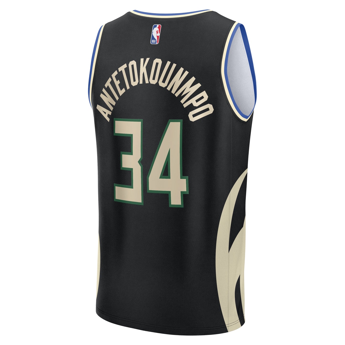 Giannis Antetokounmpo Milwaukee Bucks Fanatics Youth Fast Break Replica Player Jersey - Statement Edition - Black