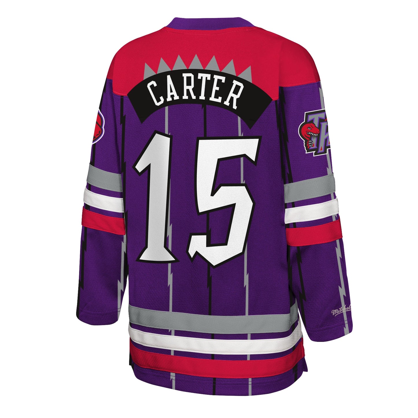 Vince Carter Toronto Raptors Mitchell & Ness Youth Maxxed Out 2.0 Fashion Hockey Jersey - Purple