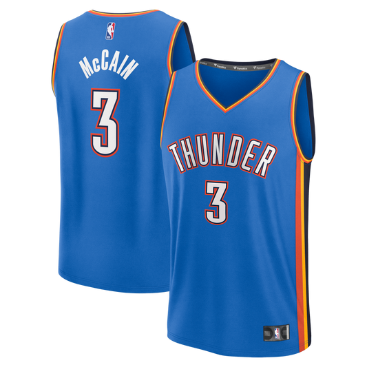 Jared McCain Oklahoma City Thunder Fanatics Youth Fast Break Jersey - Icon Edition - Blue