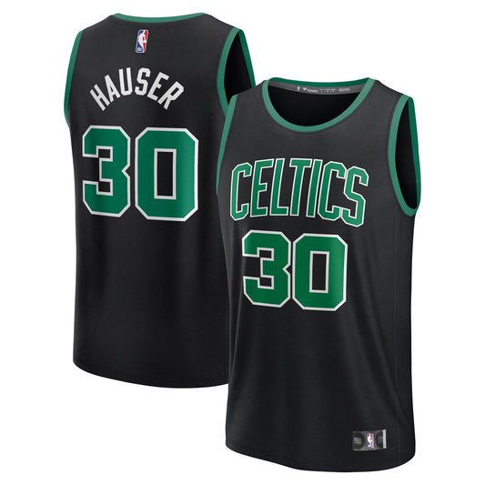 Sam Hauser Boston Celtics Fanatics Fast Break Replica Player Jersey - Statement Edition - Black
