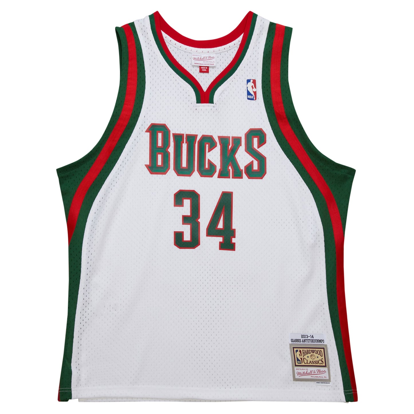 Giannis Antetokounmpo Milwaukee Bucks Mitchell & Ness 2014/15 Hardwood Classics Swingman Jersey - Red