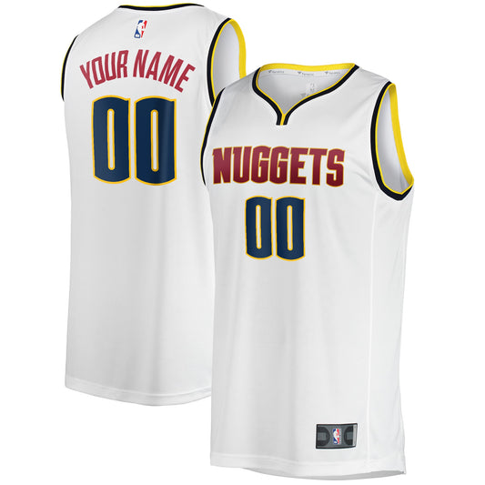 Denver Nuggets Fanatics Fast Break Custom Replica Jersey - Association Edition - White