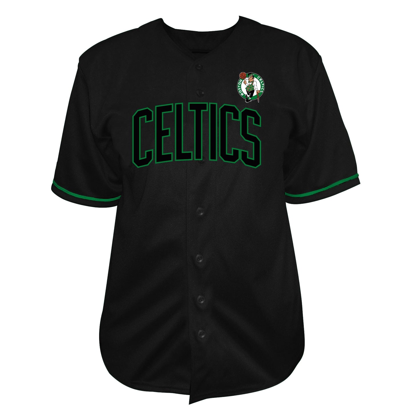 Jayson Tatum Boston Celtics Profile Big & Tall Name & Number Button-Up Jersey - Black