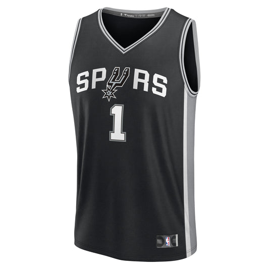 Victor Wembanyama San Antonio Spurs Fanatics Youth Fast Break Replica Player Jersey - Icon Edition - Black