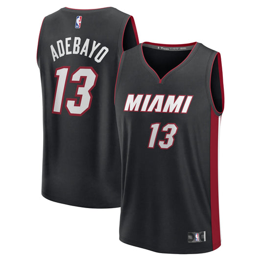 Bam Adebayo Miami Heat Fanatics Youth Fast Break Replica Player Jersey - Black - Icon Edition