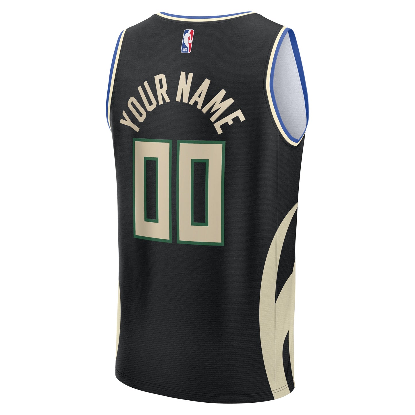 Milwaukee Bucks Fanatics Youth Fast Break Custom Replica Jersey - Green  - Icon Edition