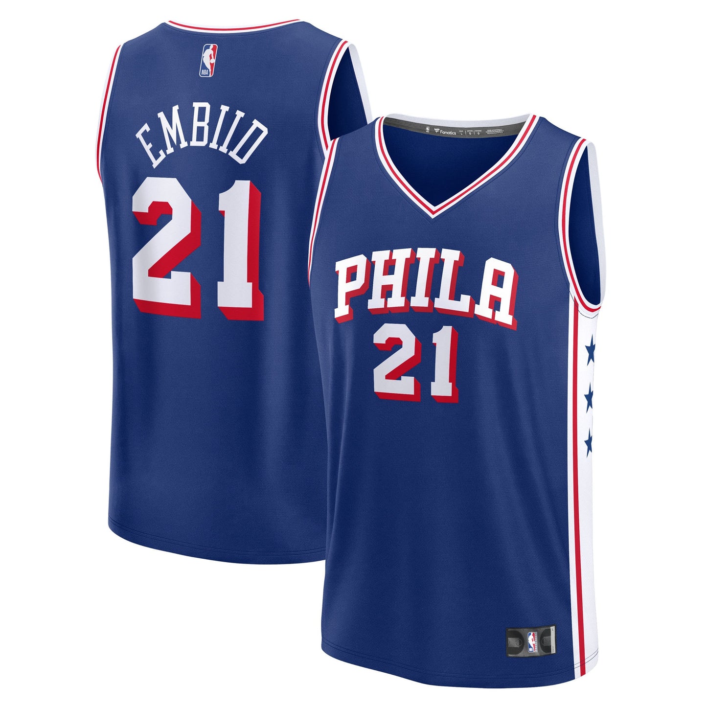 Joel Embiid Philadelphia 76ers Fanatics Fast Break Replica Player Jersey - Icon Edition - Royal