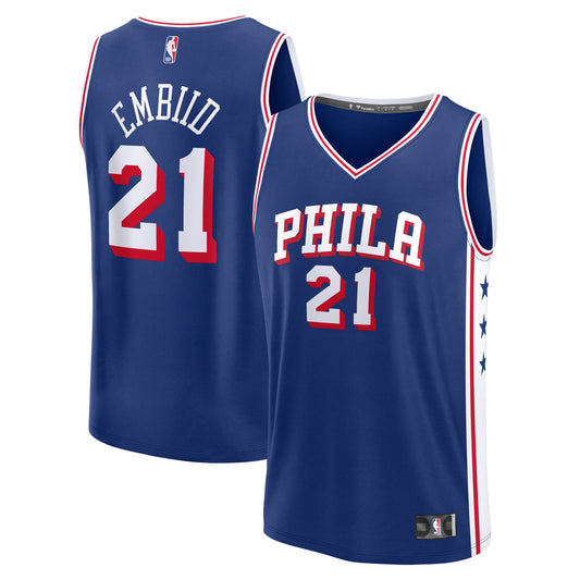 Joel Embiid Philadelphia 76ers Fanatics Fast Break Replica Player Jersey - Icon Edition - Royal