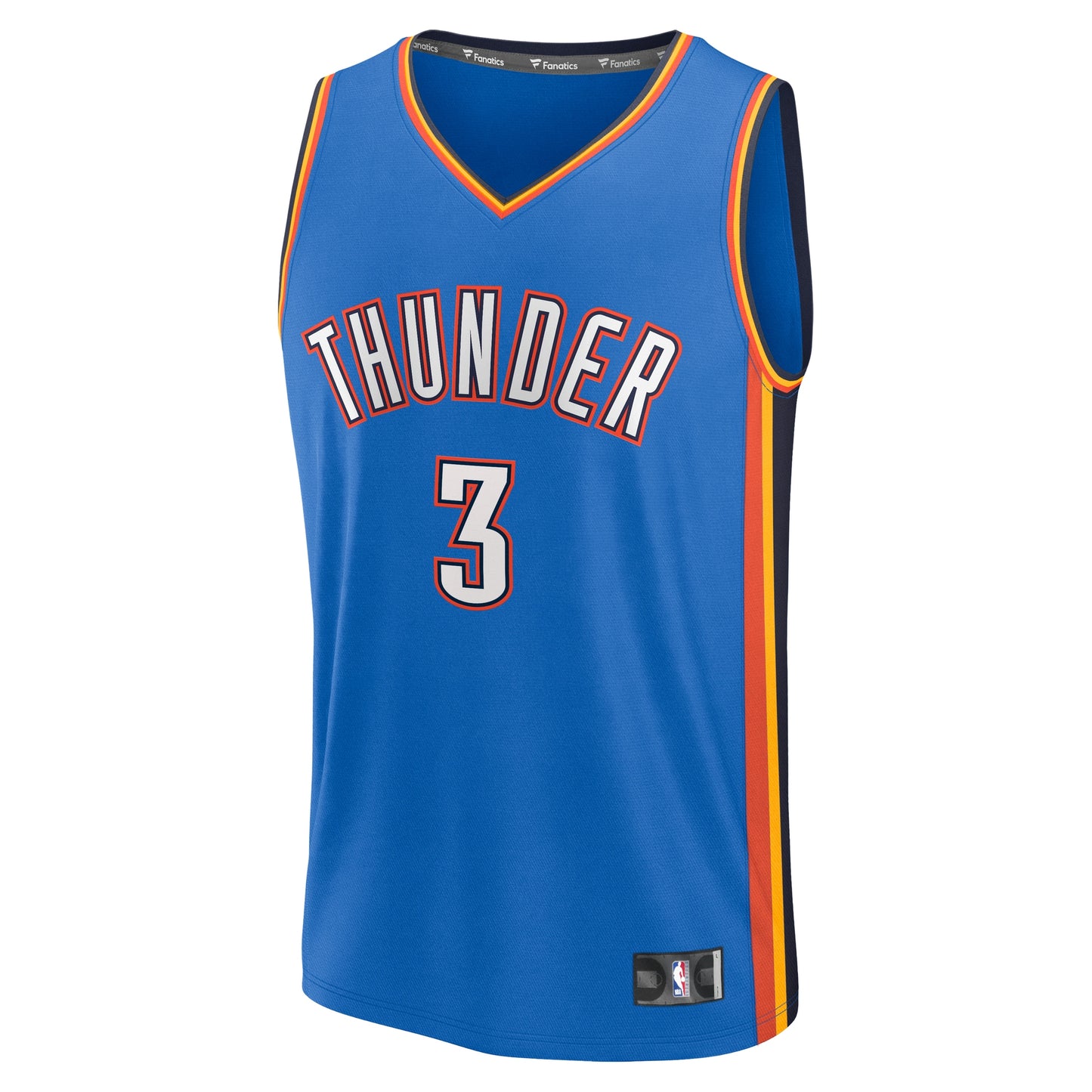 Jared McCain Oklahoma City Thunder Fanatics Fast Break Jersey - Blue - Icon Edition