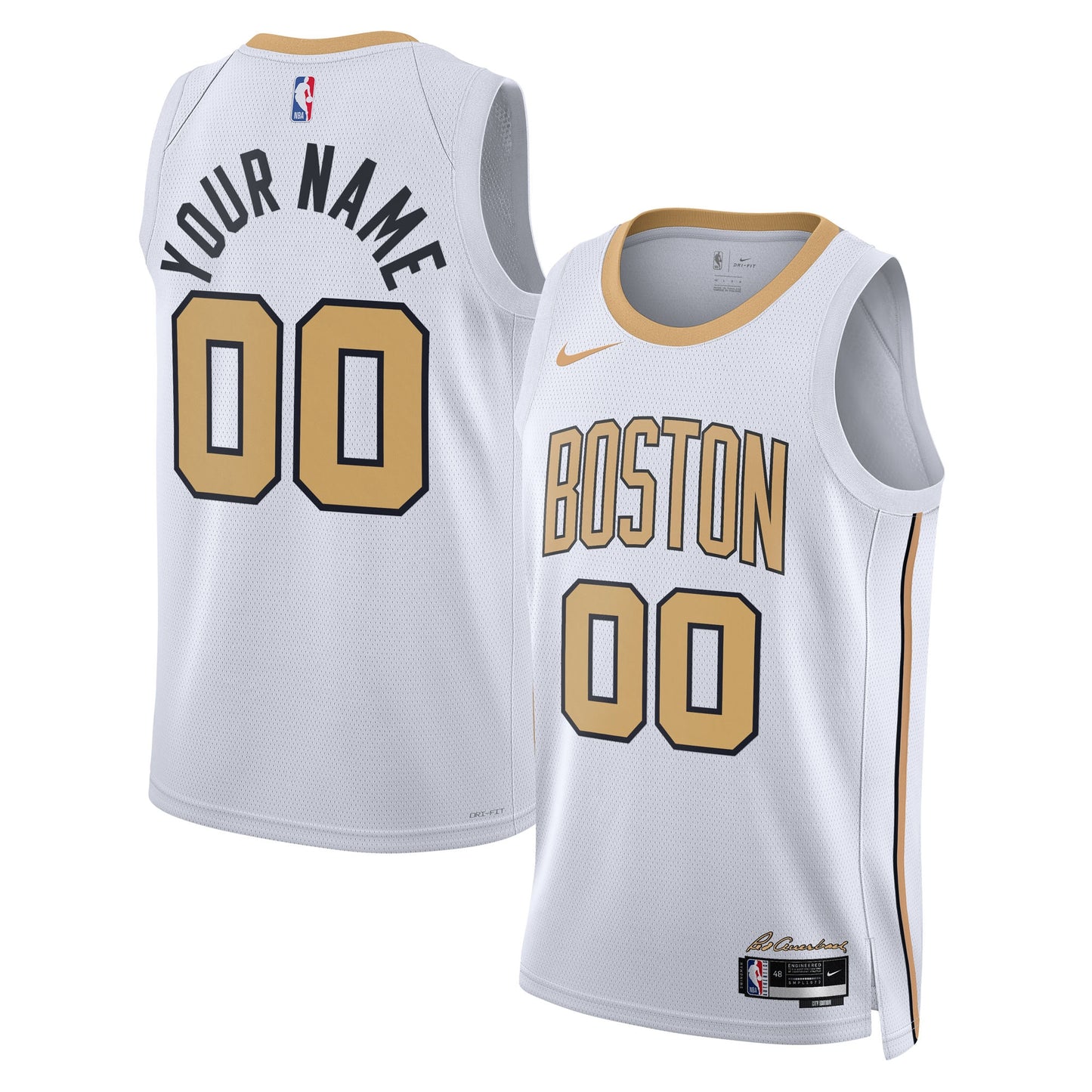 Boston Celtics Nike Unisex 2025/26 City Edition Swingman Custom Jersey - White