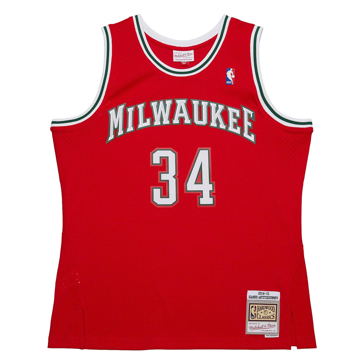 Giannis Antetokounmpo Milwaukee Bucks Mitchell & Ness 2013/14 Hardwood Classics Swingman Jersey - White