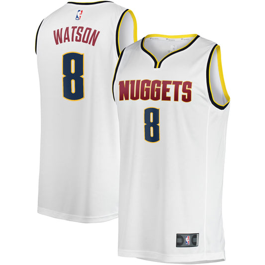 Peyton Watson Denver Nuggets Fanatics Fast Break Player Jersey - Association Edition - White