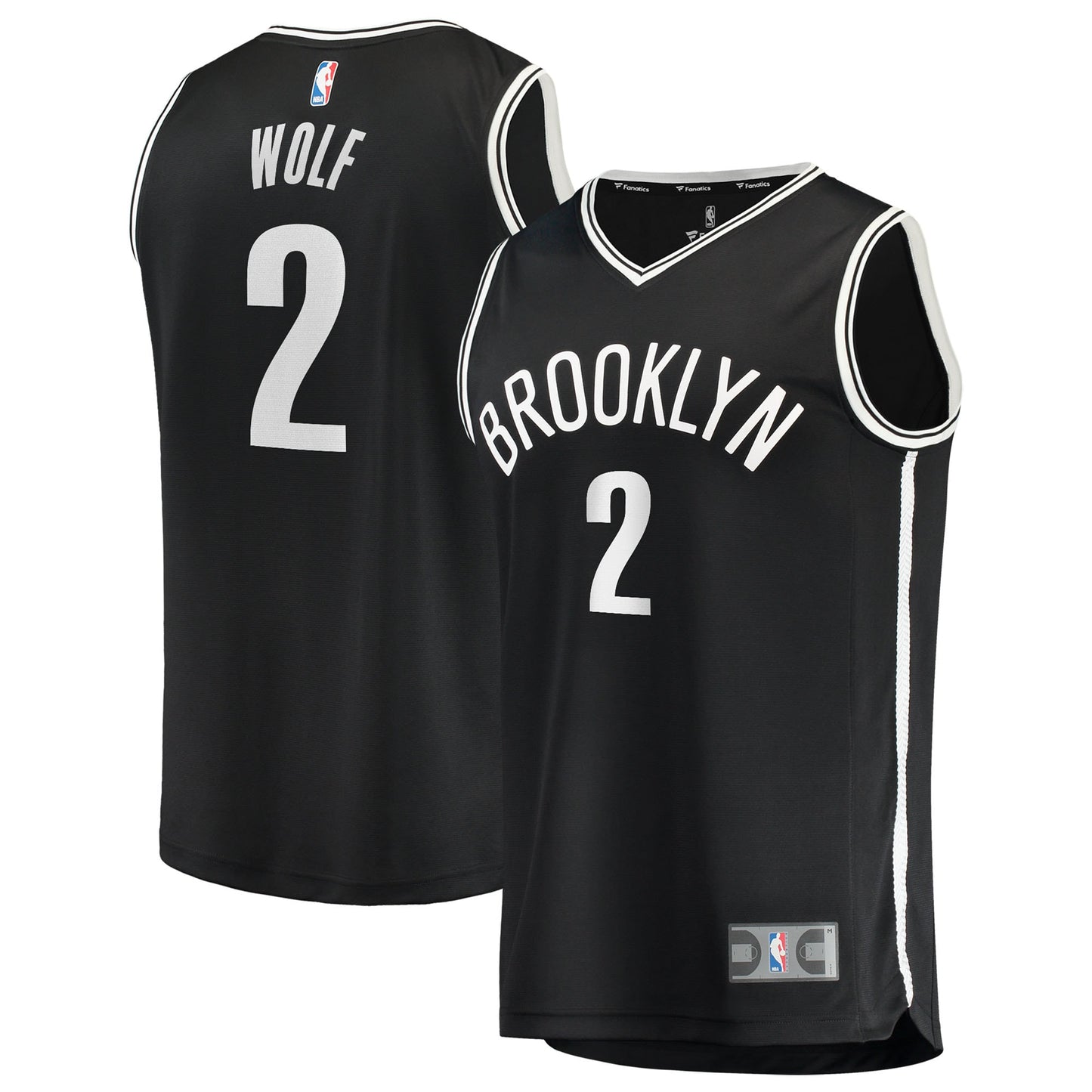 Daniel Wolf Brooklyn Nets Fanatics Fast Break Replica Jersey - Black - Icon Edition