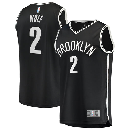 Daniel Wolf Brooklyn Nets Fanatics Fast Break Replica Jersey - Black - Icon Edition