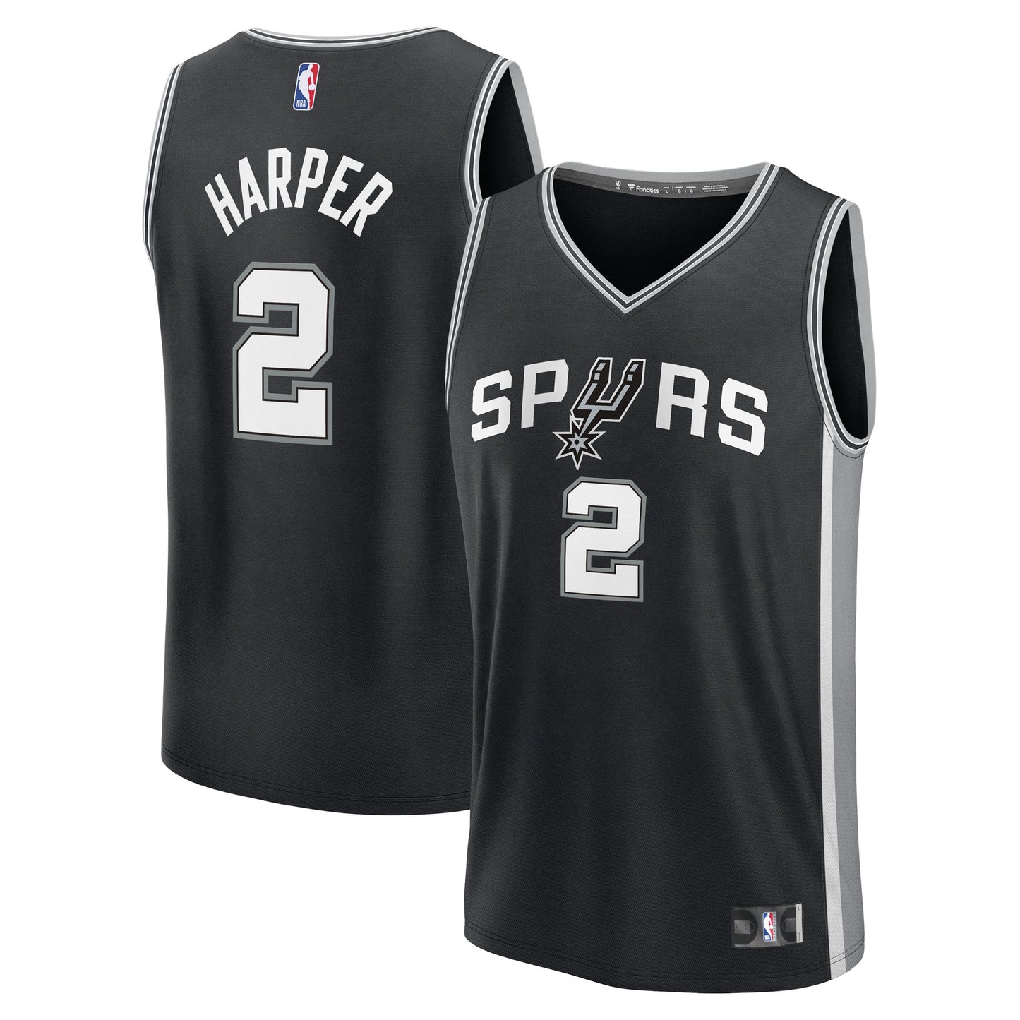 Dylan Harper San Antonio Spurs Fanatics 2025 NBA Draft First Round Pick Fast Break Replica Jersey - Icon Edition - Black