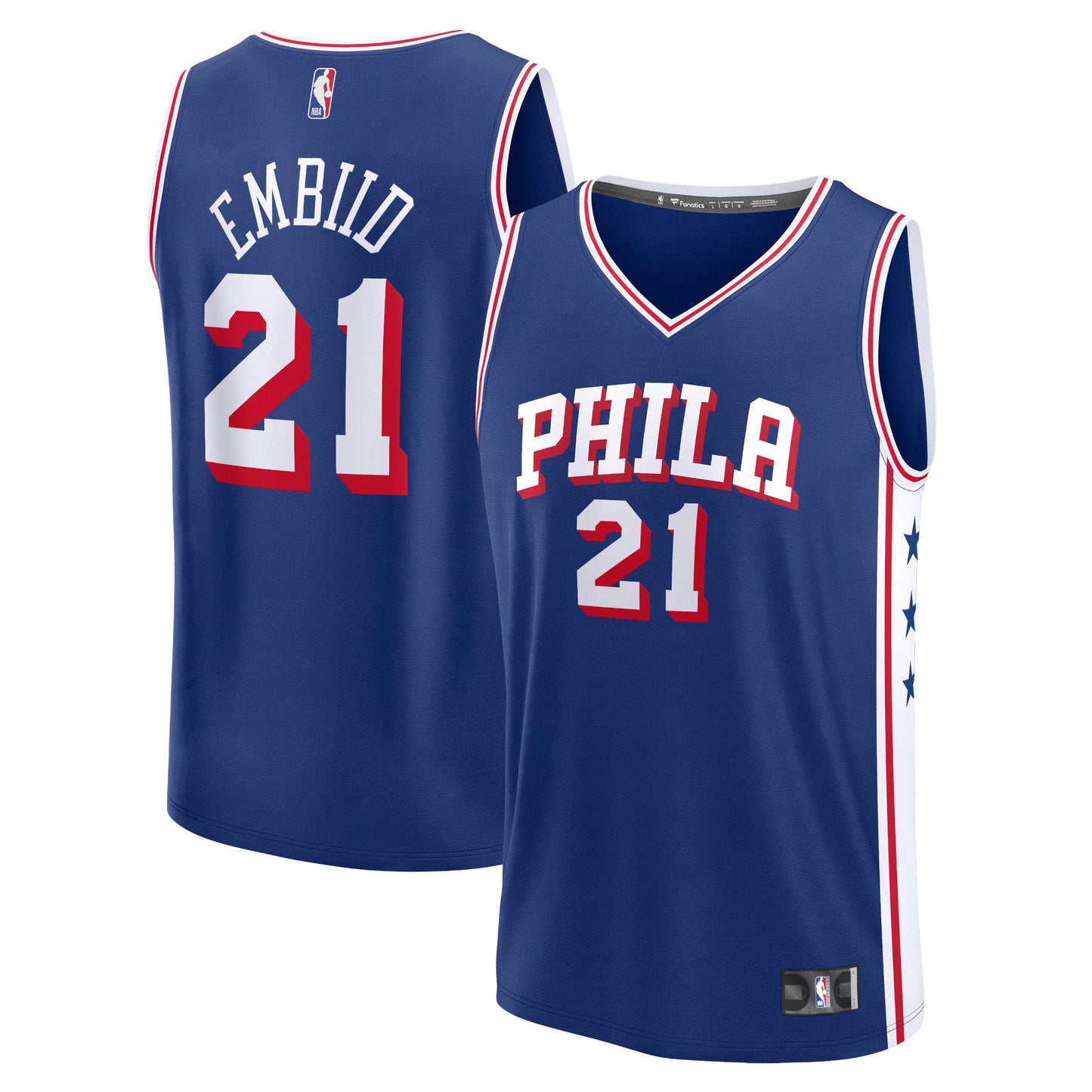 Joel Embiid Philadelphia 76ers Fanatics Fast Break Replica Jersey - Association Edition - White