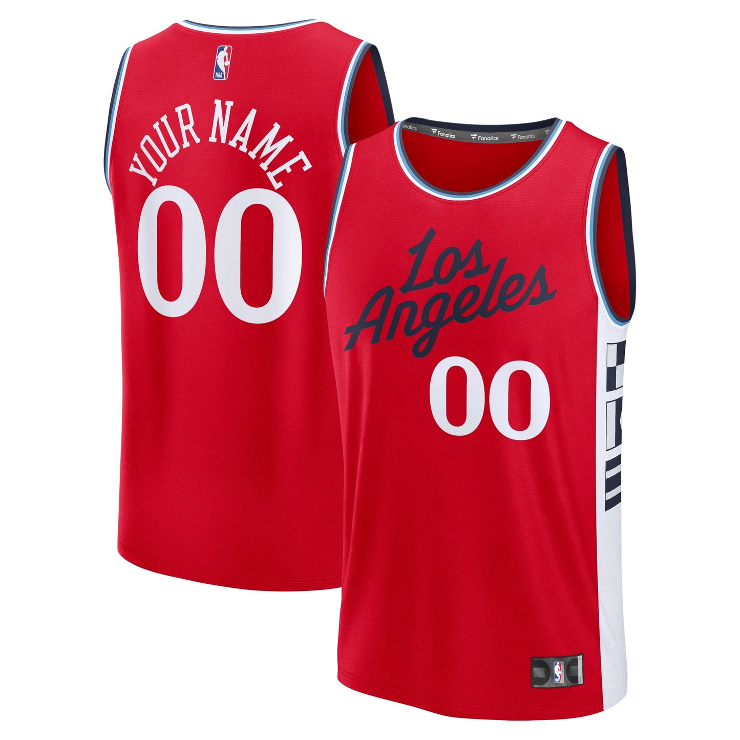 LA Clippers Fanatics Youth Fast Break Custom Replica Jersey - White  - Association Edition