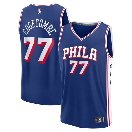 V. J. Edgecombe Philadelphia 76ers Fanatics 2025 NBA Draft First Round Pick Fast Break Replica Jersey - Icon Edition - Royal