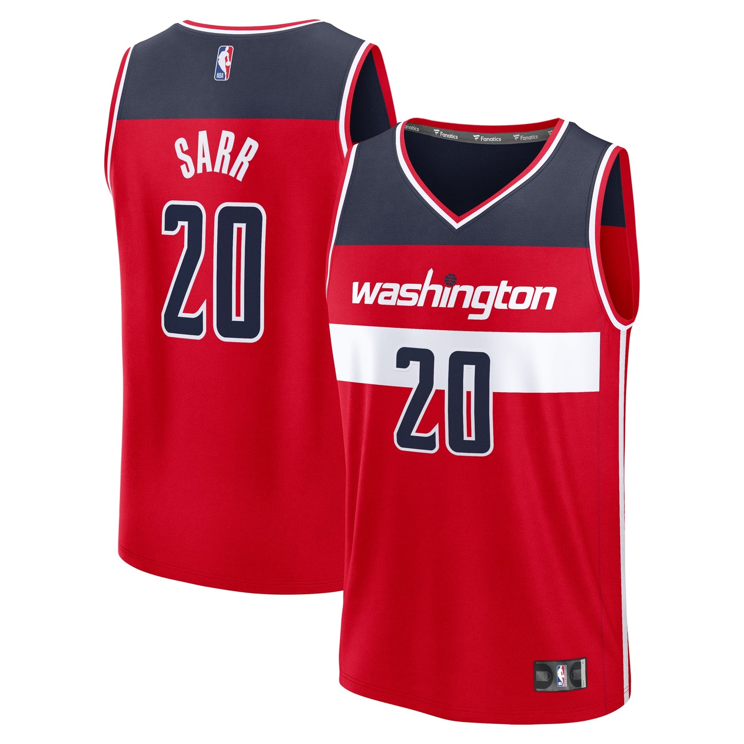 Alex Sarr Washington Wizards Fanatics Fast Break Replica Jersey - Icon Edition - Red