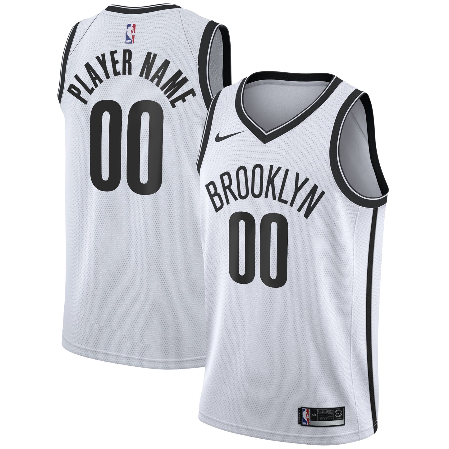 Brooklyn Nets Nike 2020/21 Swingman Custom Jersey - Icon Edition - Black