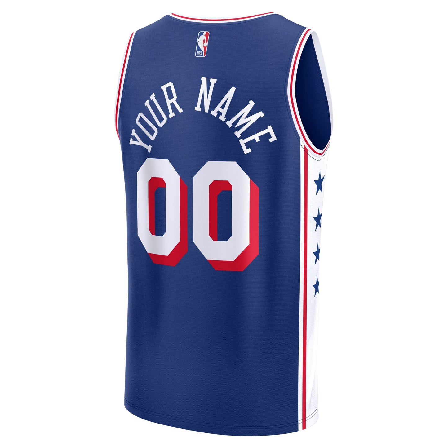 Philadelphia 76ers Fanatics Fast Break Custom Jersey - Association Edition - White