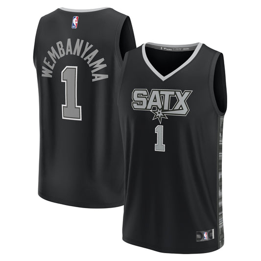 Victor Wembanyama San Antonio Spurs Fanatics Fast Break Replica Player Jersey - Statement Edition - Black