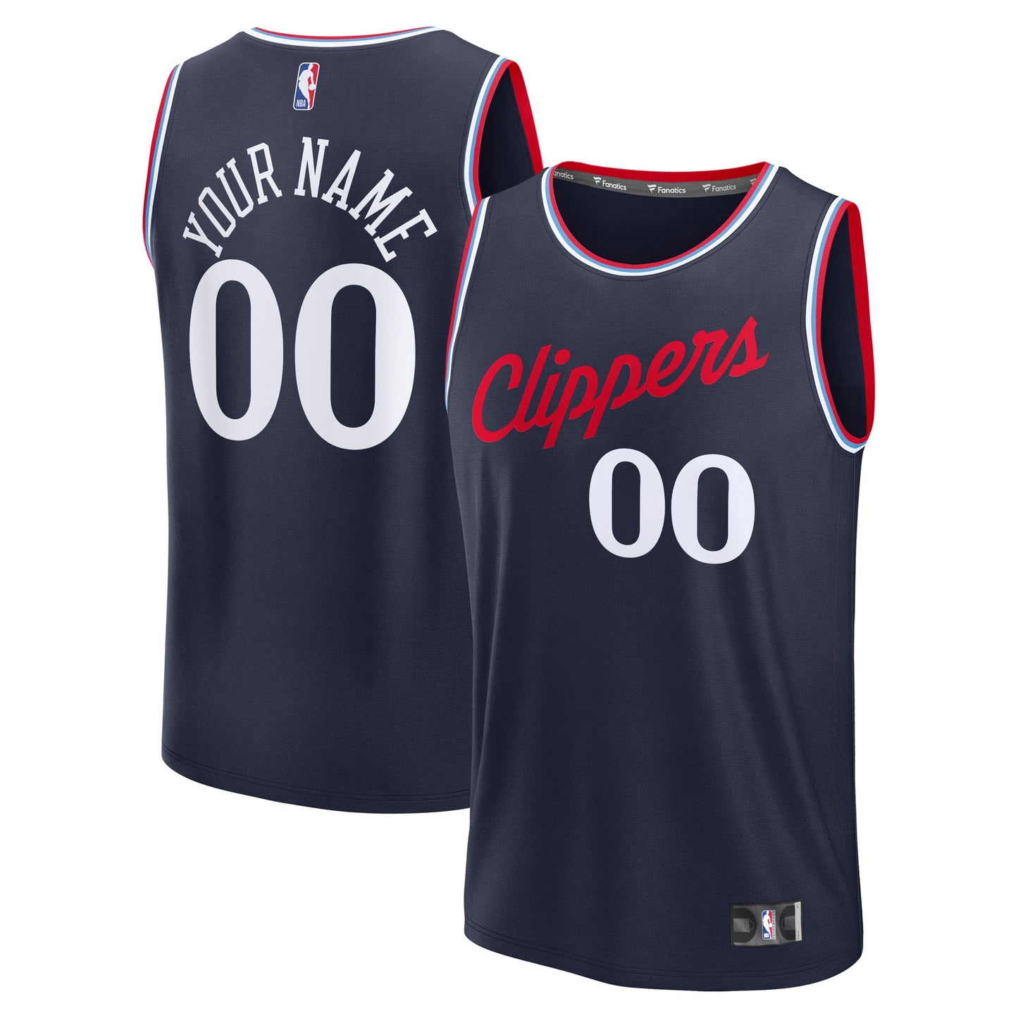 LA Clippers Fanatics Youth Fast Break Custom Replica Jersey - Red  - Statement Edition