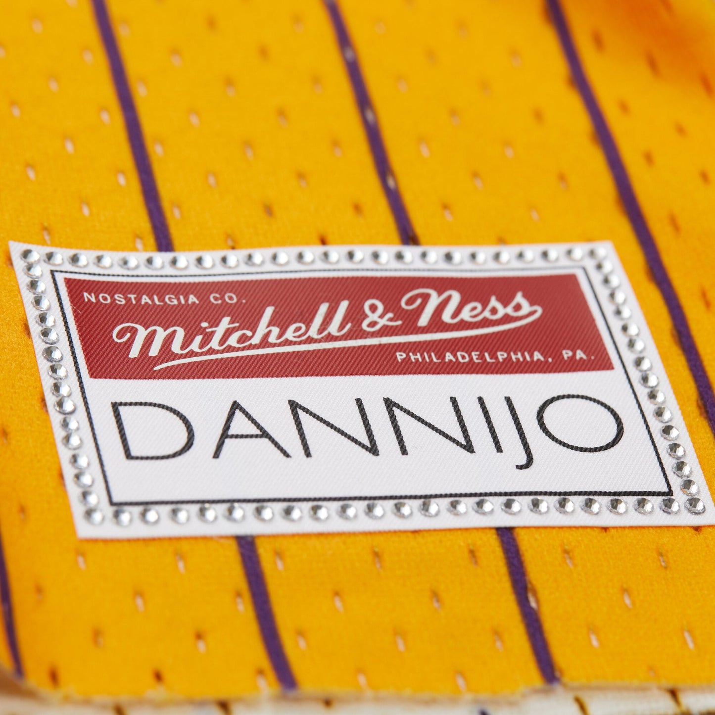 Magic Johnson Los Angeles Lakers Mitchell & Ness x DANNIJO Women's Fashion Cropped Basketball Jersey - Yellow