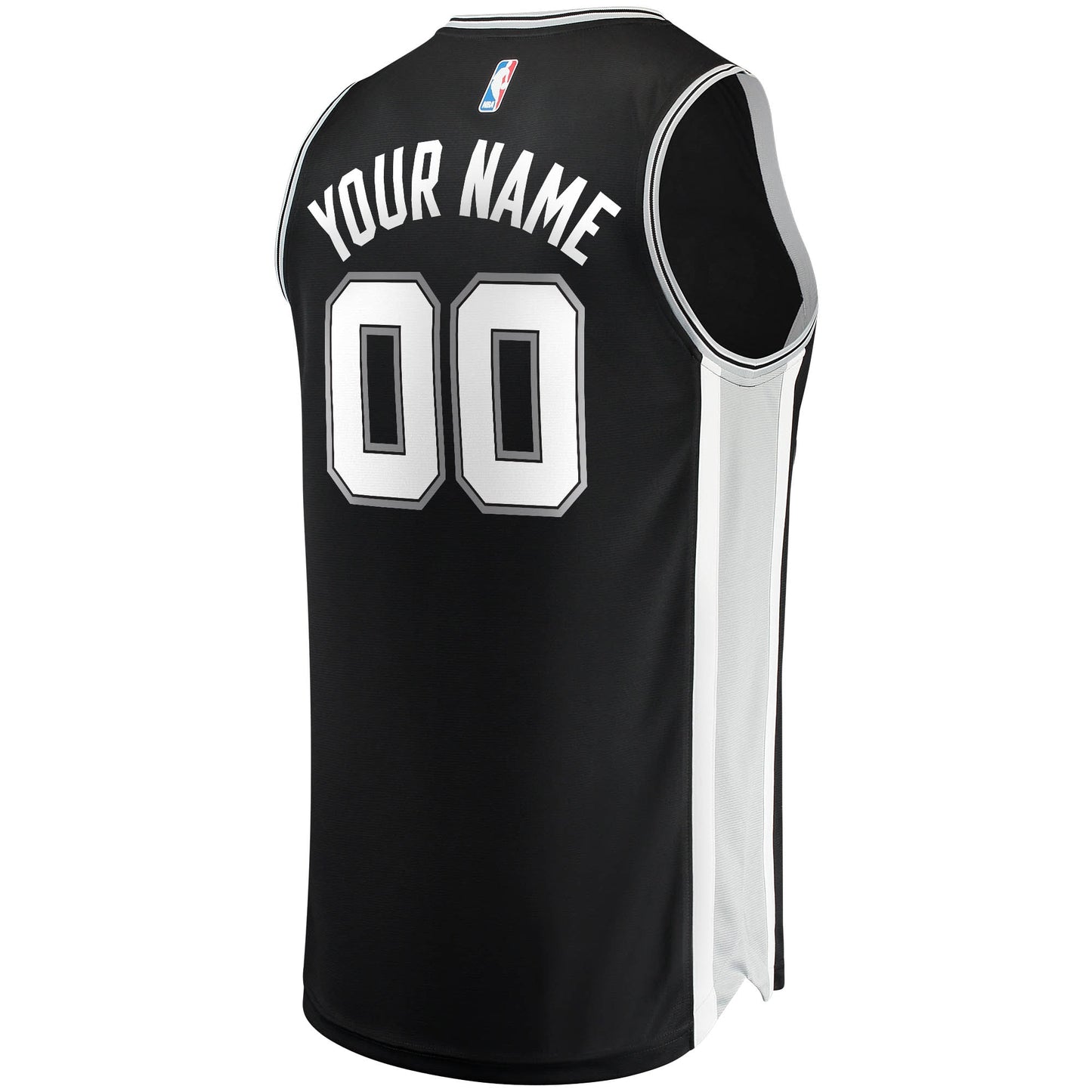 San Antonio Spurs Fanatics Youth Fast Break Custom Replica Jersey Black - Icon Edition