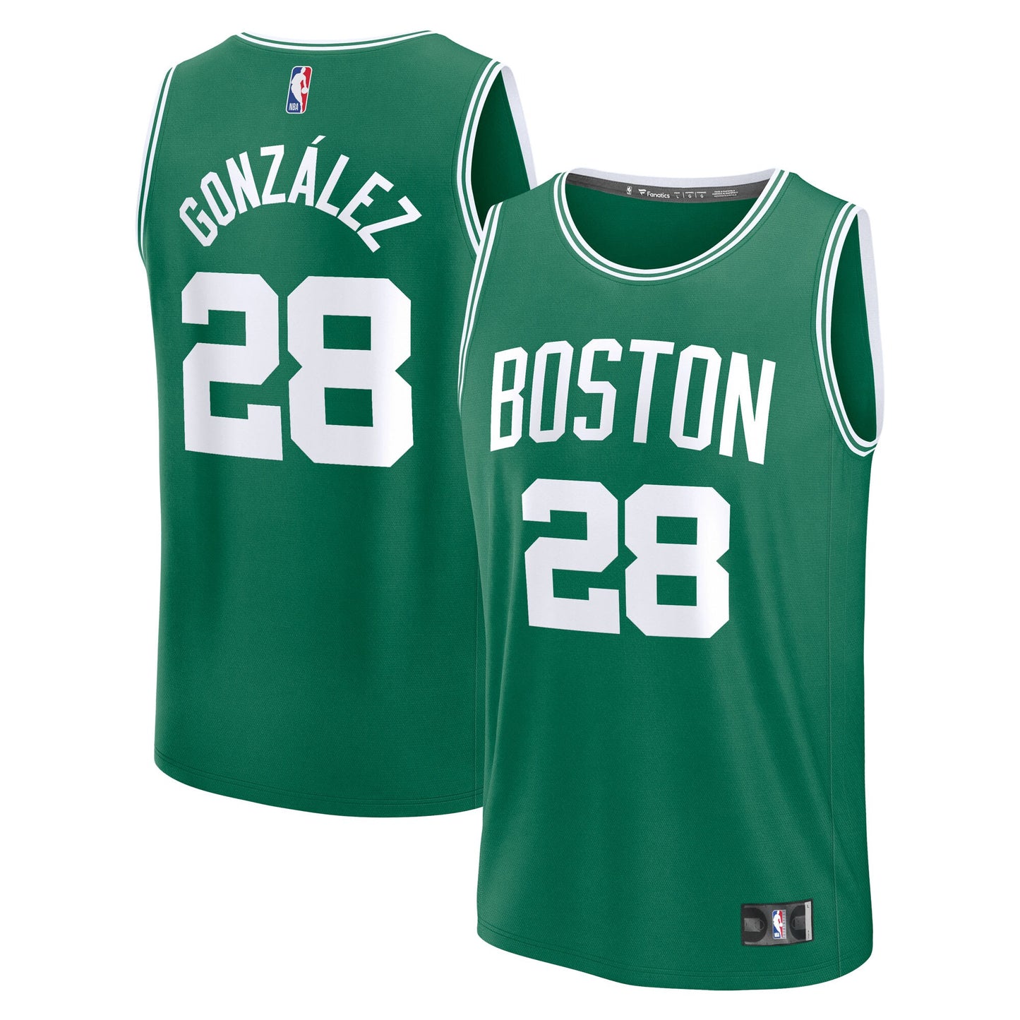 Hugo Gonzalez Boston Celtics Fanatics Youth 2025 NBA Draft First Round Pick Fast Break Replica Jersey - Icon Edition - Kelly Green