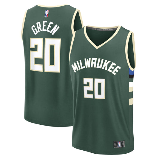 A.J. Green Milwaukee Bucks Fanatics Fast Break Replica Player Jersey - Icon Edition - Hunter Green