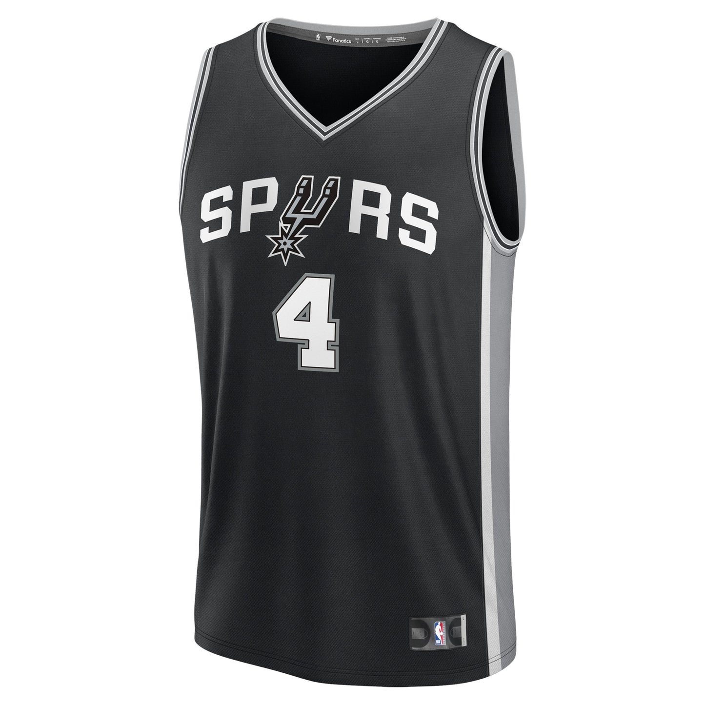 De'Aaron Fox San Antonio Spurs Fanatics Fast Break Replica Player Jersey - Icon Edition - Black