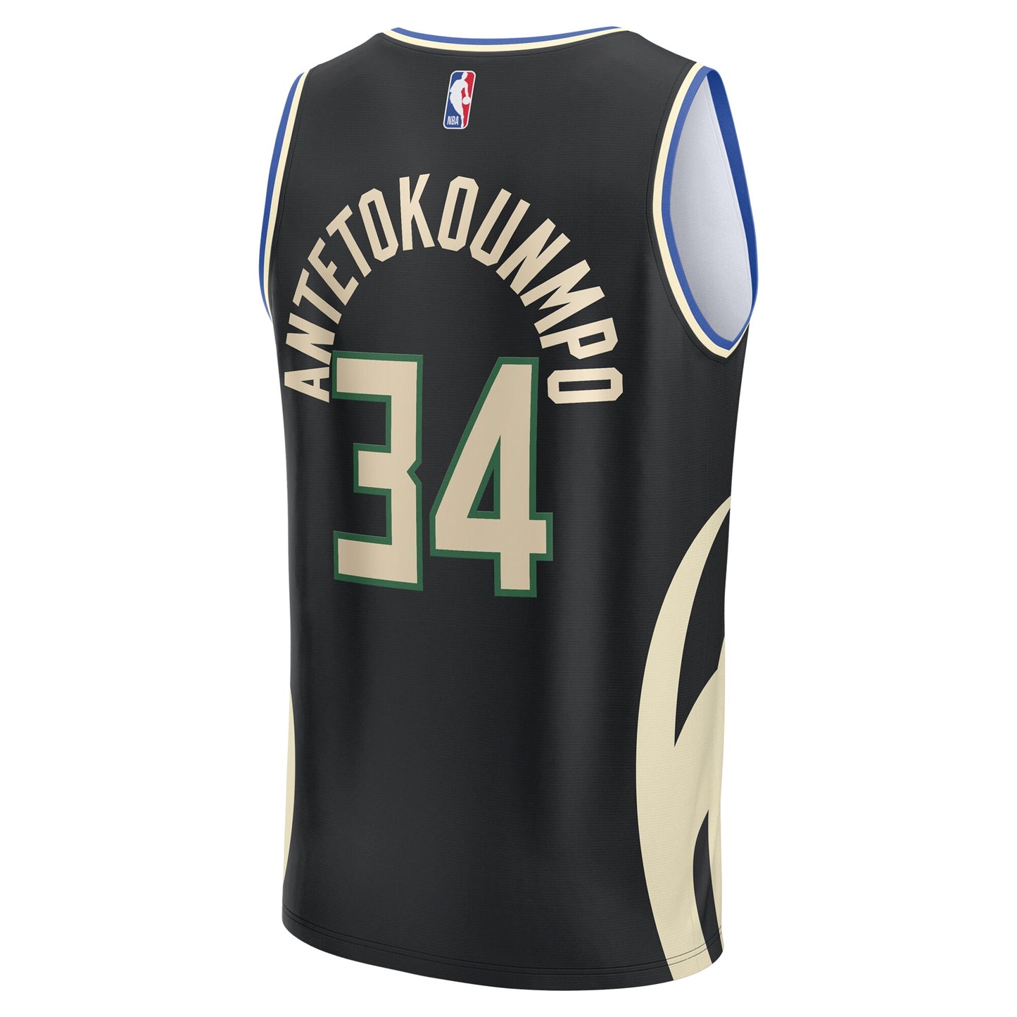 Giannis Antetokounmpo Milwaukee Bucks Fanatics Fast Break Replica Player Jersey - Statement Edition - Black