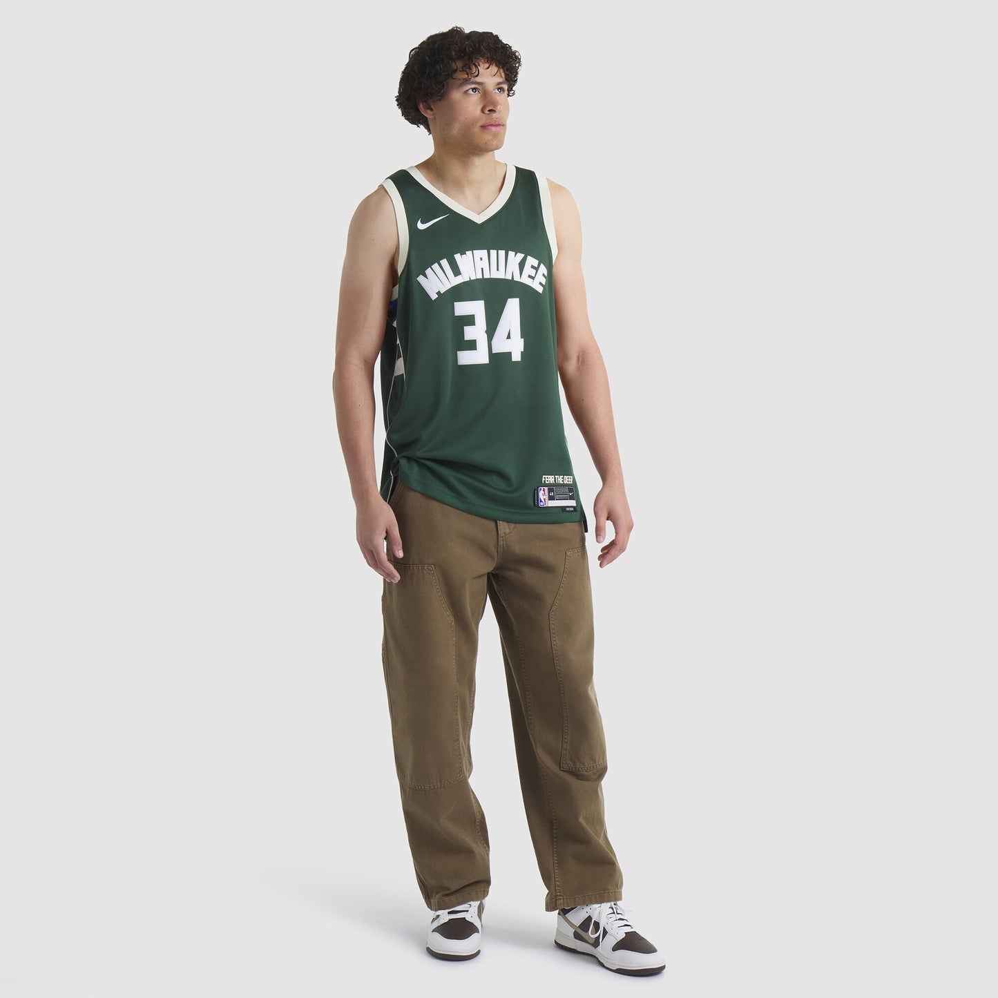 Giannis Antetokounmpo Milwaukee Bucks Nike Unisex Swingman Jersey - Icon Edition - Hunter Green
