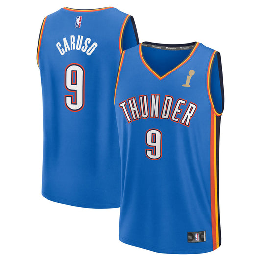 Alex Caruso Oklahoma City Thunder Fanatics Youth 2025 NBA Finals Champions Fast Break Replica Player Jersey - Blue - Icon Edition