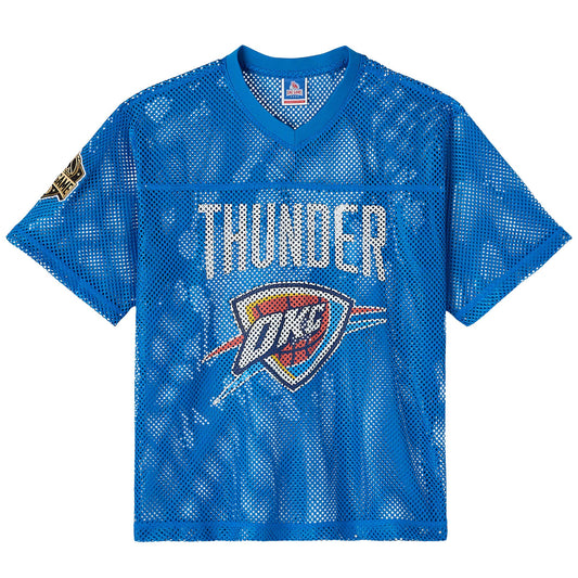 Oklahoma City Thunder OVO x NBA Mesh Football Fashion Jersey - Blue