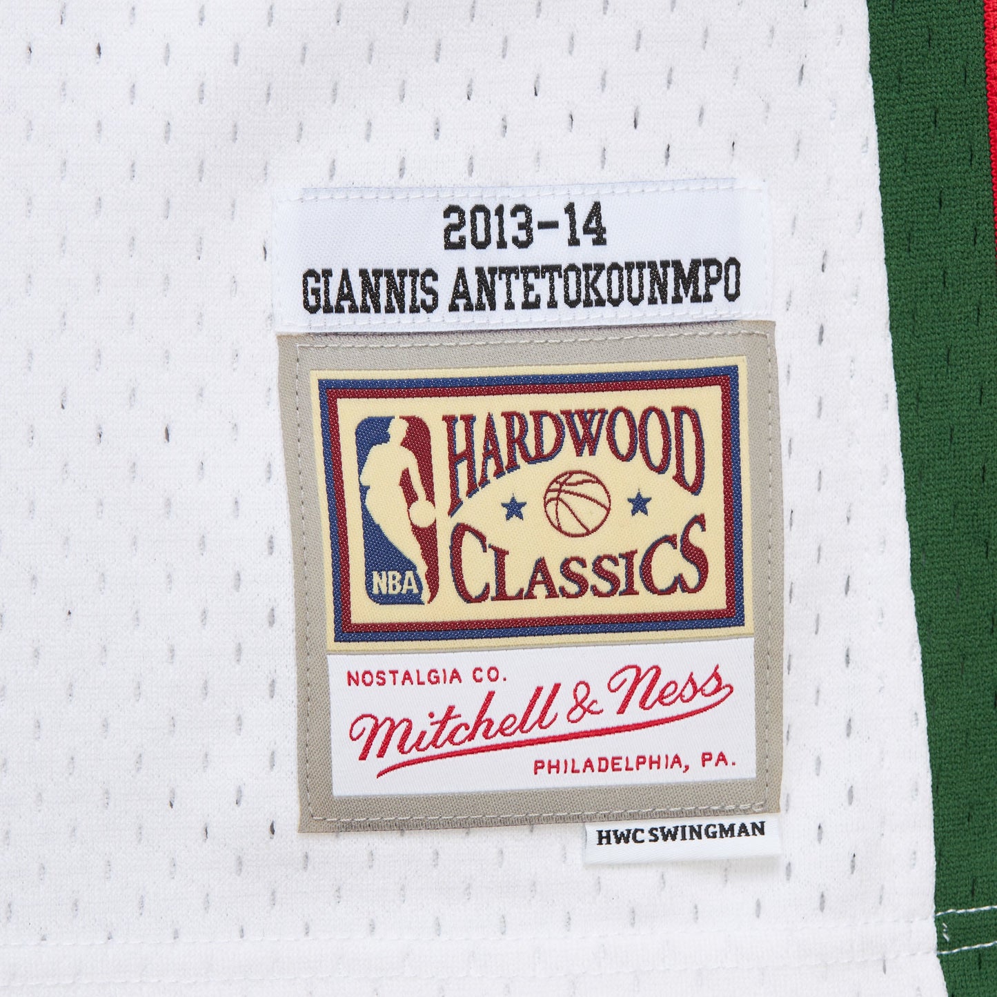Giannis Antetokounmpo Milwaukee Bucks Mitchell & Ness 2013/14 Hardwood Classics Swingman Jersey - Hunter Green