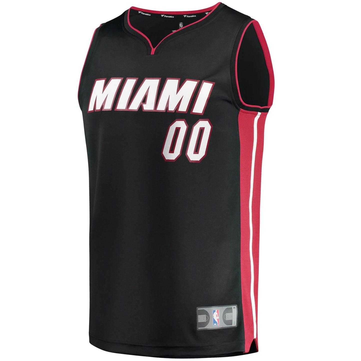 Miami Heat Fanatics Youth Fast Break Custom Replica Jersey Black - Icon Edition
