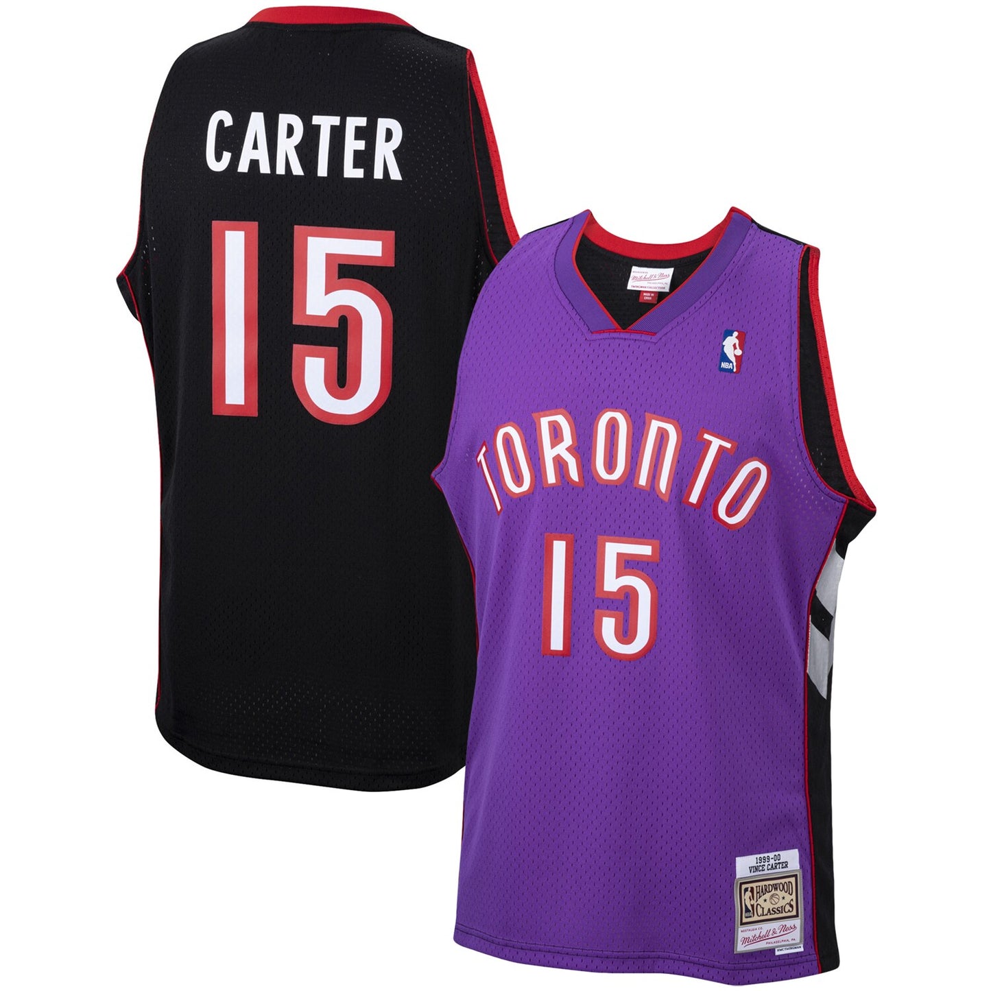 Vince Carter Toronto Raptors Mitchell & Ness 1999/00 Hardwood Classics Swingman Jersey - Purple
