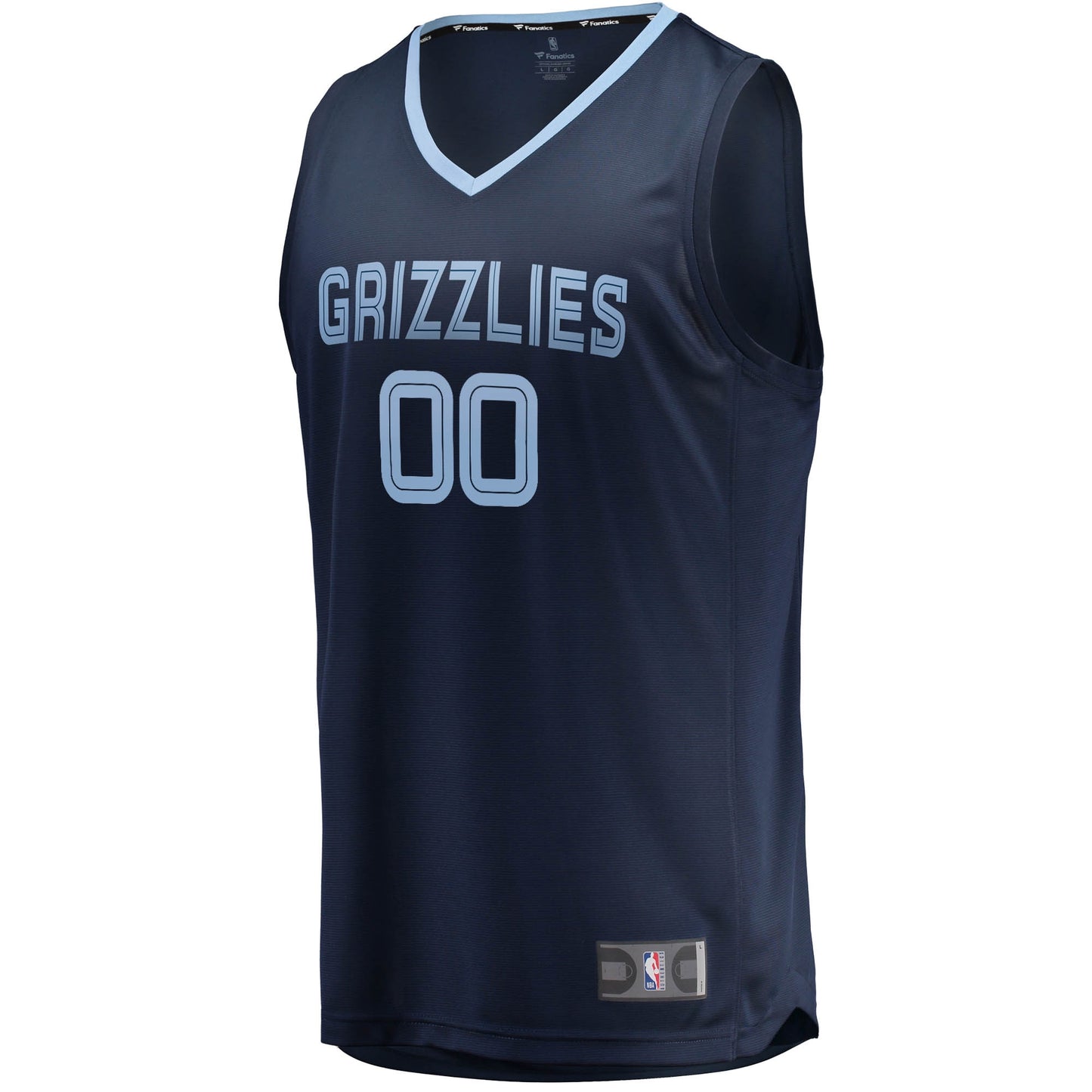 Memphis Grizzlies Fanatics Fast Break Custom Replica Jersey Navy - Icon Edition