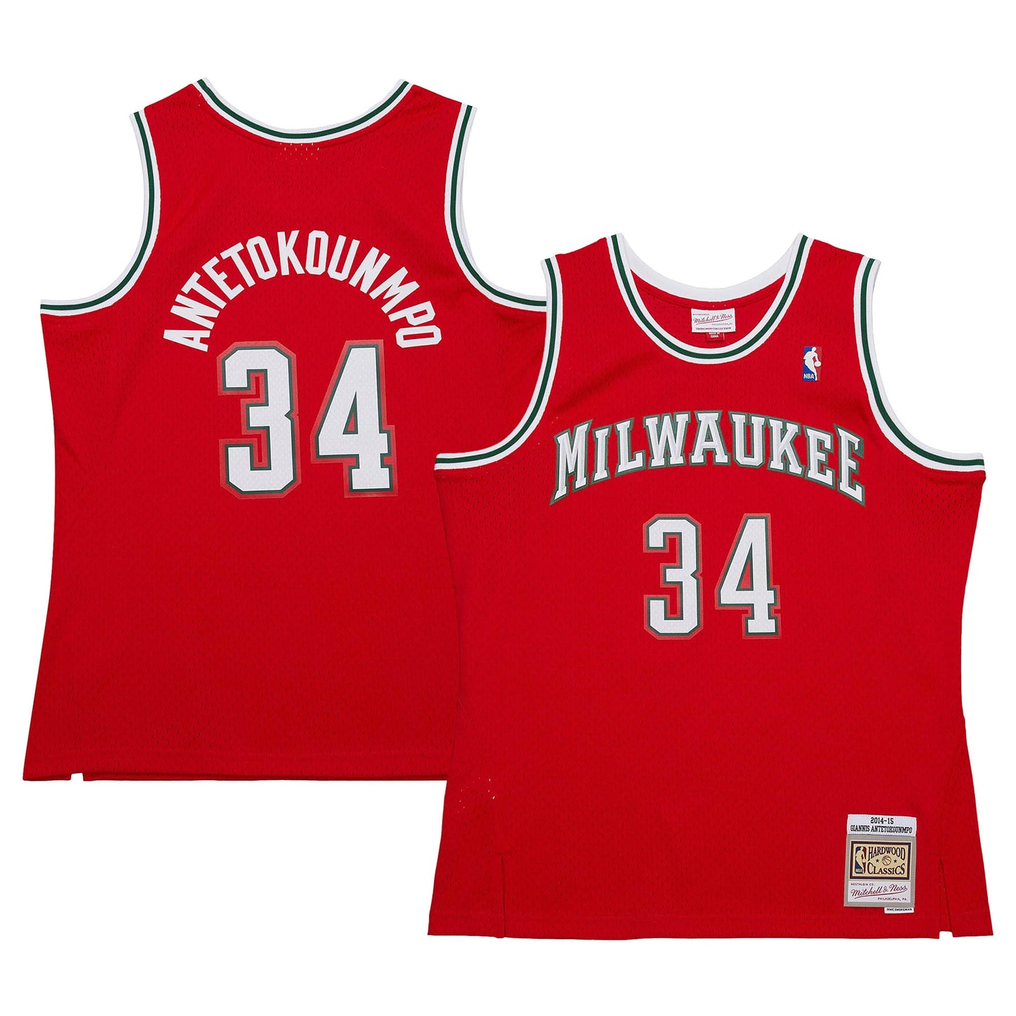 Giannis Antetokounmpo Milwaukee Bucks Mitchell & Ness 2013/14 Hardwood Classics Swingman Jersey - White