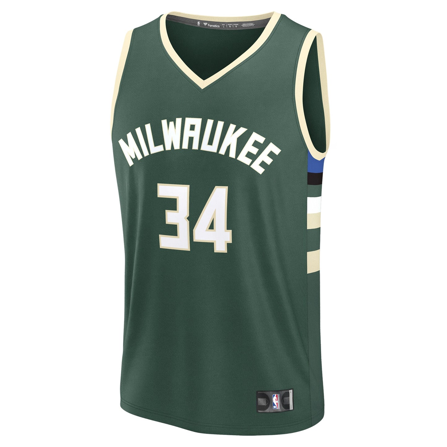Giannis Antetokounmpo Milwaukee Bucks Fanatics Fast Break Replica Player Jersey - Icon Edition - Hunter Green