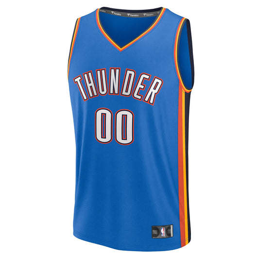 Oklahoma City Thunder Fanatics Youth Fast Break Custom Jersey - Association Edition - White