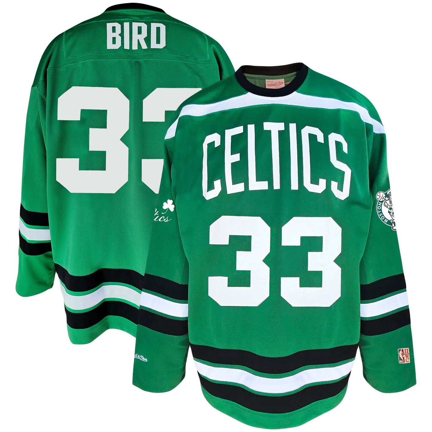 Larry Bird Boston Celtics Mitchell & Ness Big & Tall NBA Hockey Jersey - Kelly Green