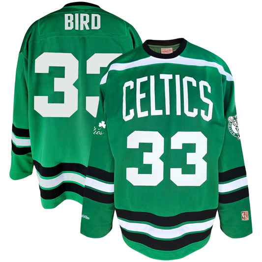 Larry Bird Boston Celtics Mitchell & Ness Big & Tall NBA Hockey Jersey - Kelly Green
