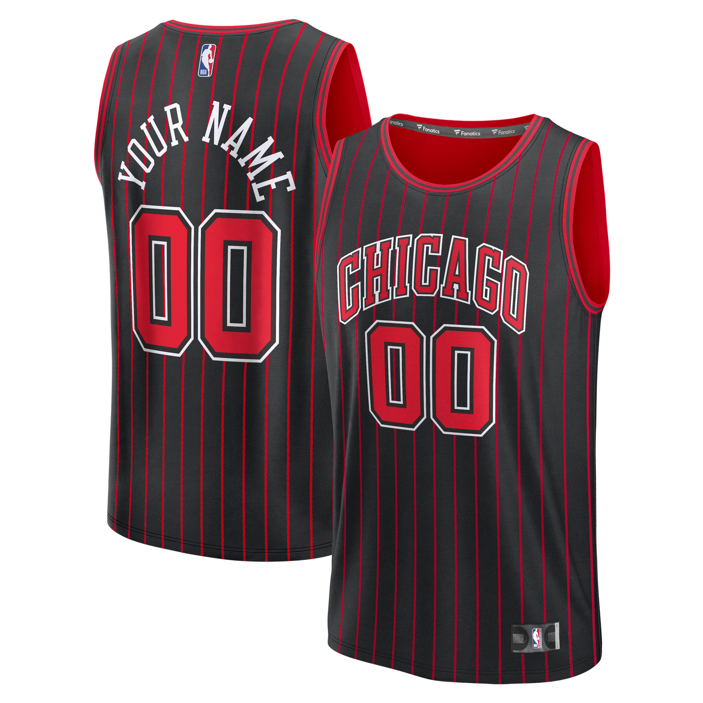 Chicago Bulls Fanatics Youth Fast Break Custom Jersey - Statement Edition - Black