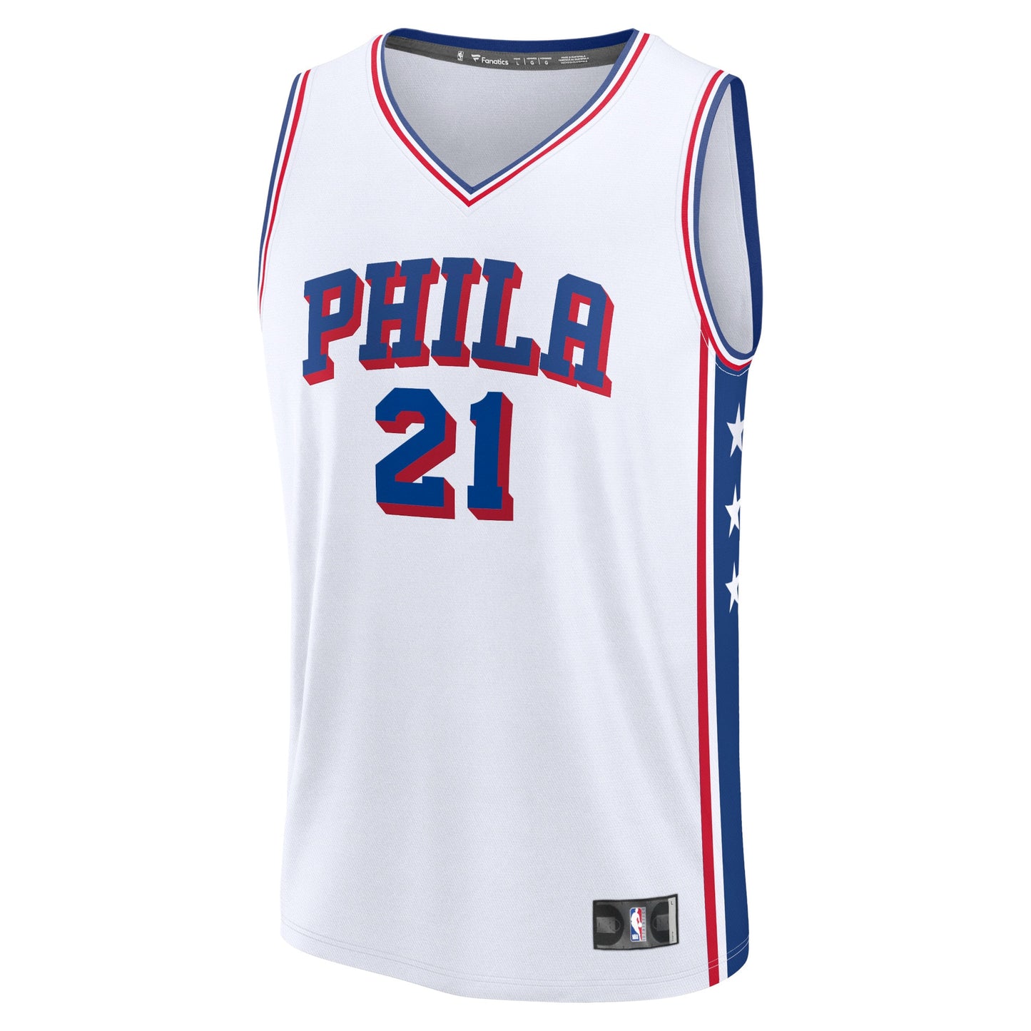Joel Embiid Philadelphia 76ers Fanatics Fast Break Replica Jersey - Association Edition - White